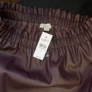 LOFT Faux leather skirt Size S